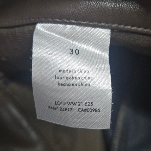 WeWoreWhat Vegan Leather Flare Pant in Brown Size 30 - Picture 7 of 9